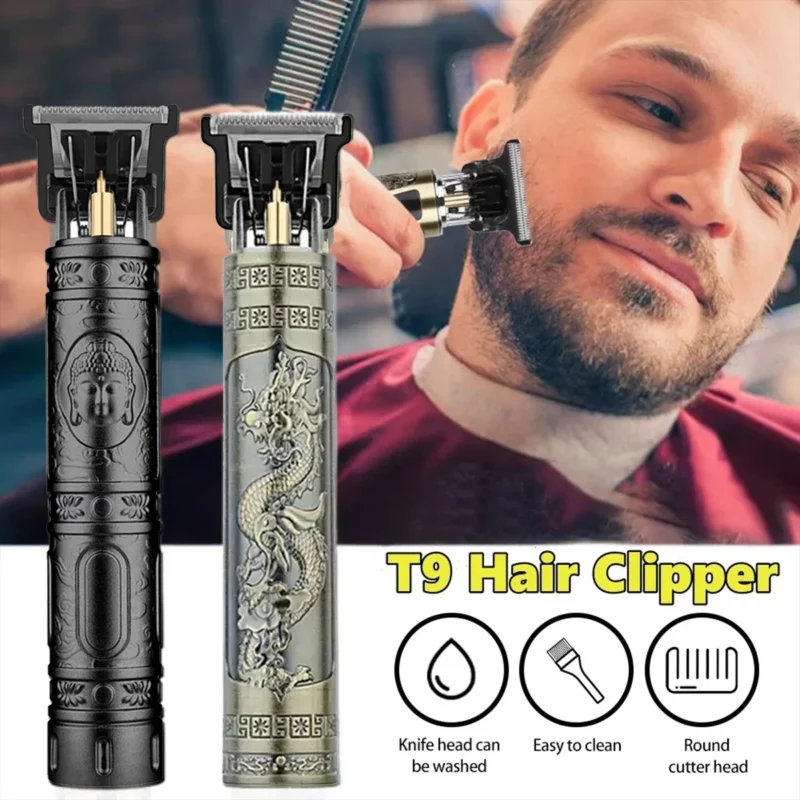 Professional Vintage Electric Rechargeable Hair Clipper Machine Hair Barber Trimmer For Men Hair Cutting 1